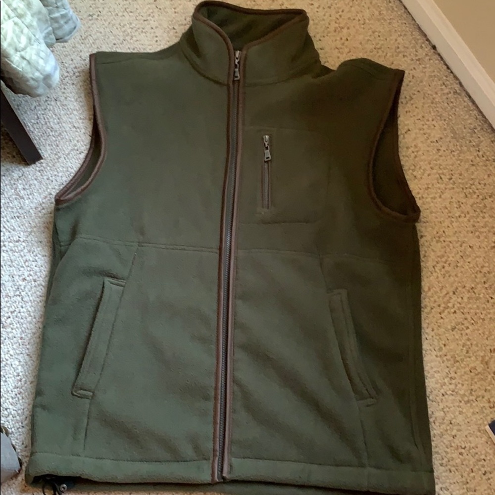 Harvey Parker Men’s Vest w/Leather Trim